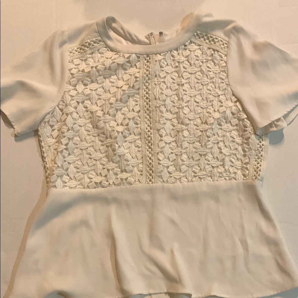 Ann Taylor Elegant Cream Lace Women's Top
